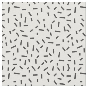 Memphis Geometric Minimal Black Abstract Style Fabric