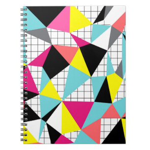 Memphis, geometric shapes notebook