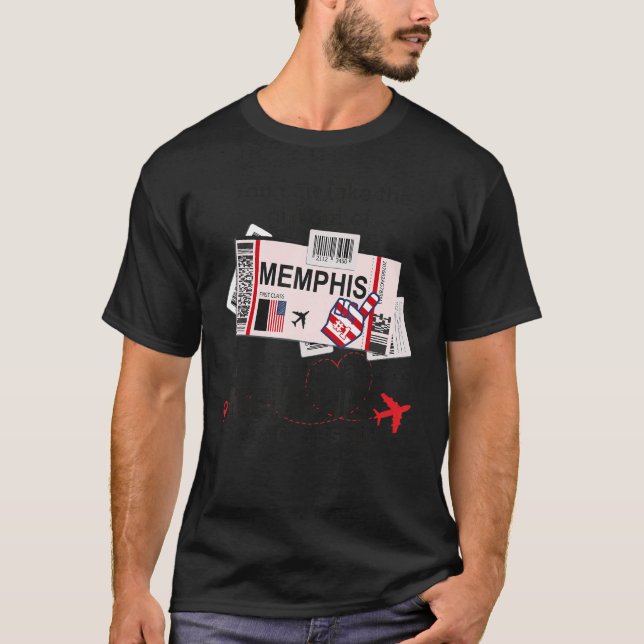 Memphis Girl  Memphis Boarding Pass T-Shirt (Front)