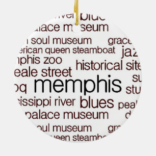 Memphis in Brown Ceramic Tree Decoration