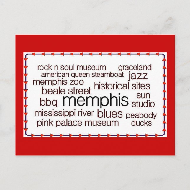 Memphis in Brown Postcard (Front)