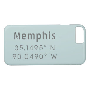 Memphis Latitude Longitude Case-Mate iPhone Case