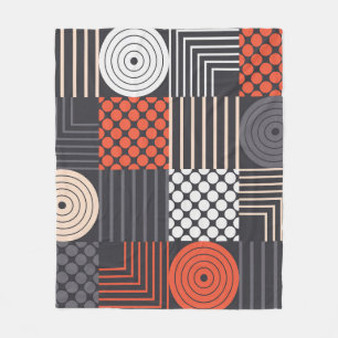 Memphis Magic: Geometric Banner Fun Fleece Blanket