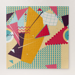 Memphis Mood: Retro Geometric Trend Jigsaw Puzzle