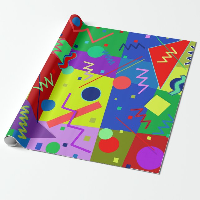 Memphis No. 64 Wrapping Paper (Unrolled)