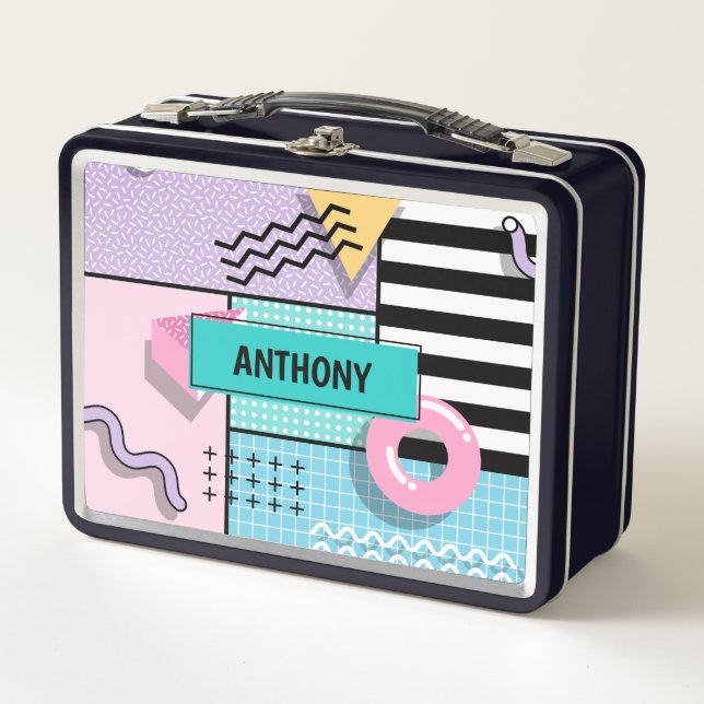 Memphis Party Metal Lunch Box (Front)