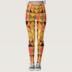 Memphis Pastel Triangle Abstract Pattern. Leggings