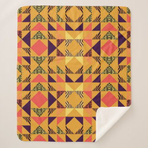Memphis Pastel Triangle Abstract Pattern. Sherpa Blanket
