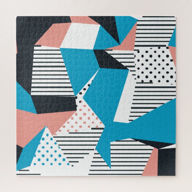 Memphis Pattern: Minimalist Abstract Trend Jigsaw Puzzle (Vertical)