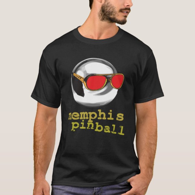 Memphis Pinball Takin  Care of Business Shades T-Shirt (Front)