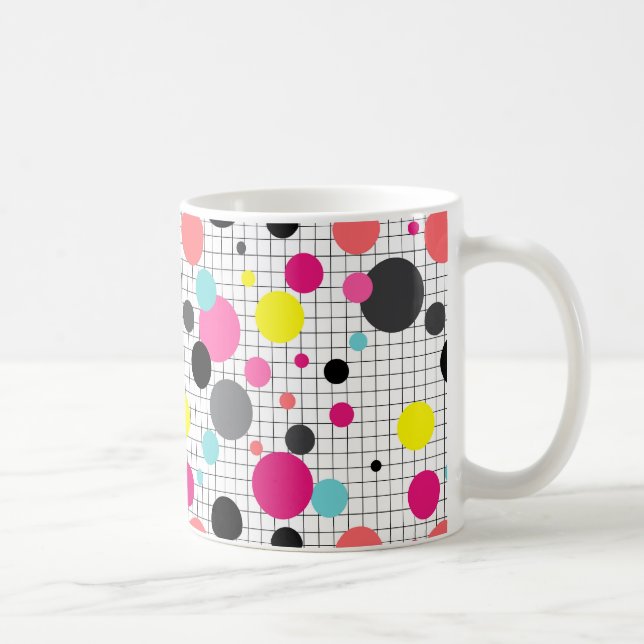 Memphis polka dots coffee mug (Right)