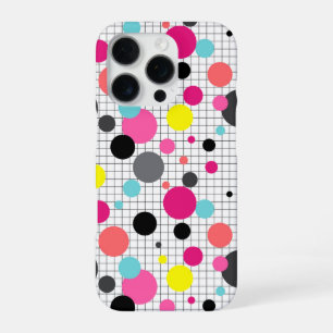 Memphis polka dots iPhone 16 pro case