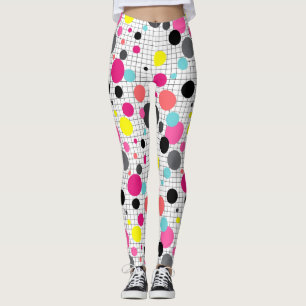Memphis polka dots  leggings