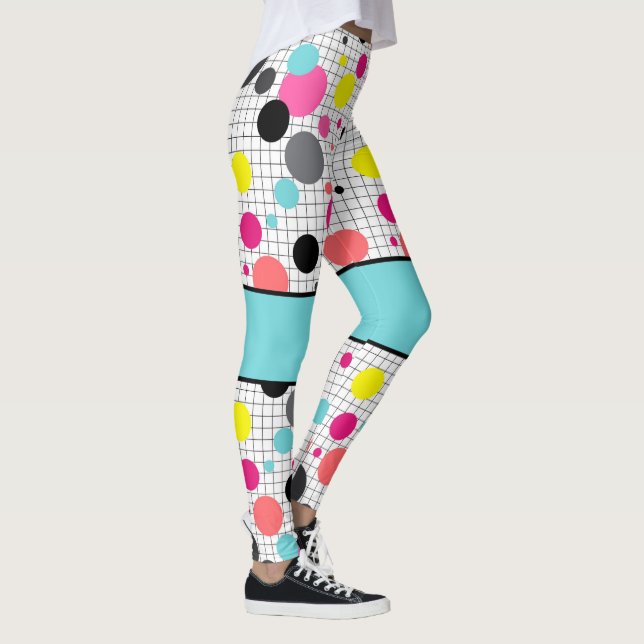 Memphis polka dots leggings (Right)