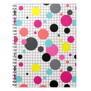 Memphis polka dots notebook