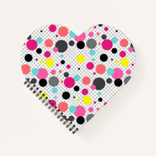 Memphis polka dots notebook