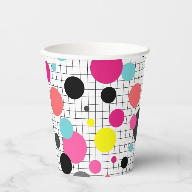 Memphis polka dots paper cup (Front)