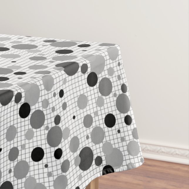 Memphis polka dots socks tablecloth (In Situ)