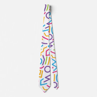 Memphis Retro Colourful Abstract Style Tie
