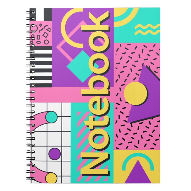 Memphis Retro Notebook Cover  (Front)