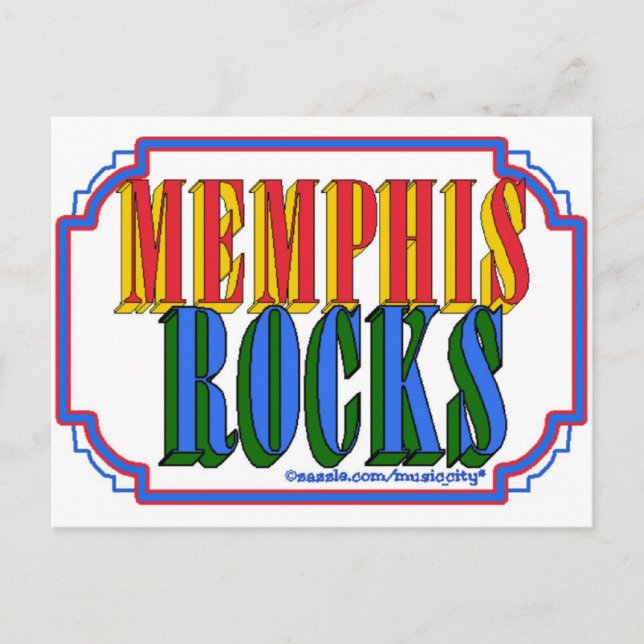 Memphis Rocks Postcard (Front)