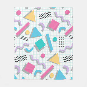 Memphis Shapes Fleece Blanket