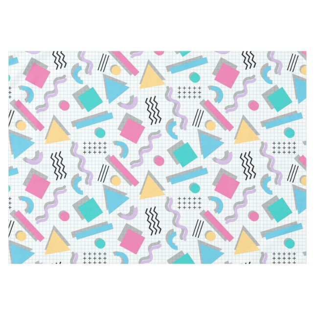 Memphis Shapes Tablecloth (Front (Horizontal))