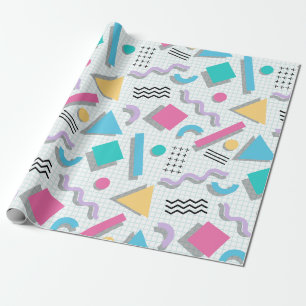 Memphis Shapes Wrapping Paper