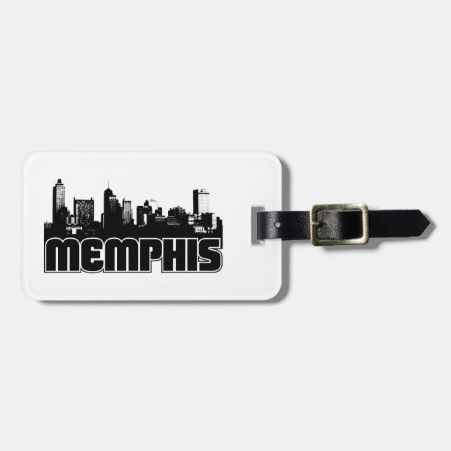 Memphis Skyline Luggage Tag (Front Horizontal)