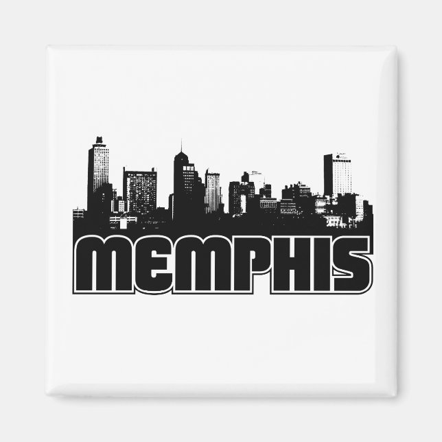 Memphis Skyline Magnet (Front)