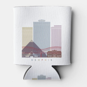 Memphis skyline poster can cooler
