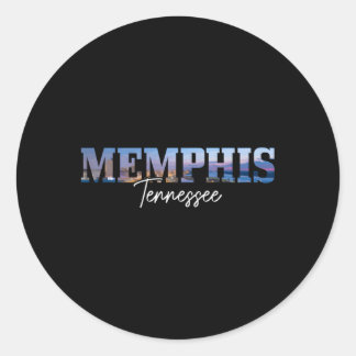Memphis Skyline Tennessee Classic Round Sticker