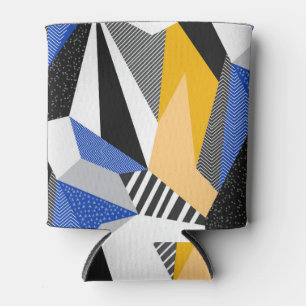 Memphis Style: Creative Geometric Collage. Can Cooler