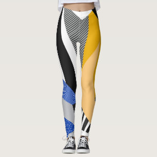 Memphis Style: Creative Geometric Collage. Leggings