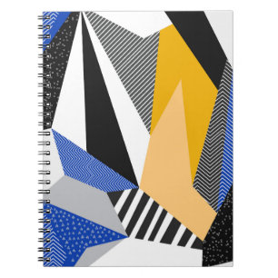 Memphis Style: Creative Geometric Collage. Notebook