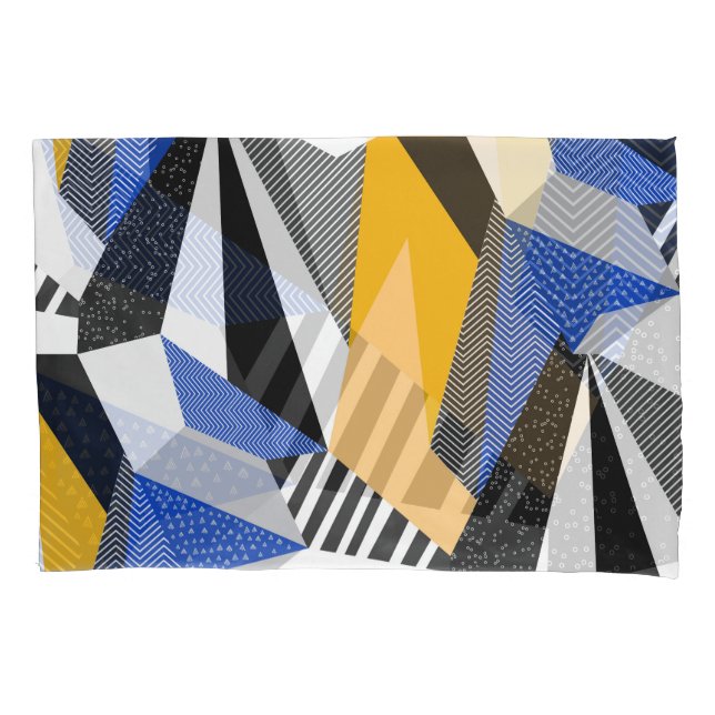 Memphis Style: Creative Geometric Collage. Pillowcase (Front)