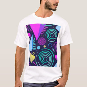 Memphis Style Geometric Shapes T-Shirt