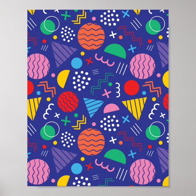 Memphis style pattern poster (Front)