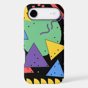 Memphis Style Phone Case Dopamine Decor Bold Geome