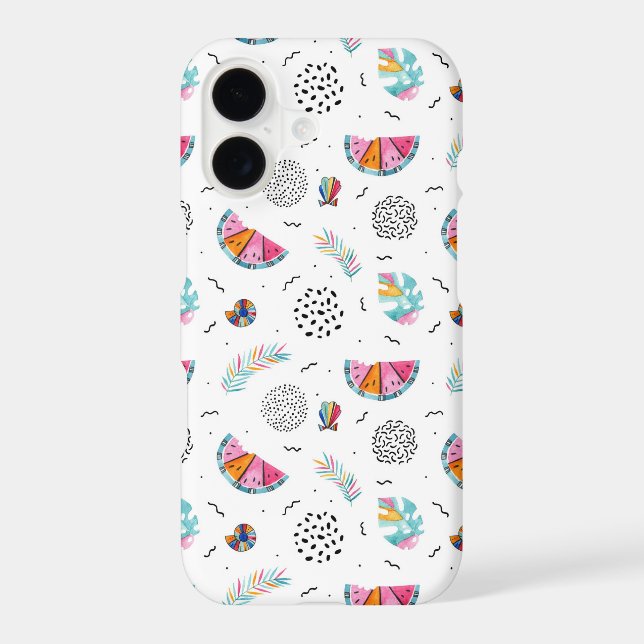 Memphis Style Tropical Summer Pattern (Back)
