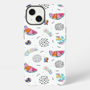 Memphis Style Tropical Summer Pattern iPhone 13 Case