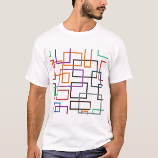 Memphis Style with Colour Geometric Design T-Shirt