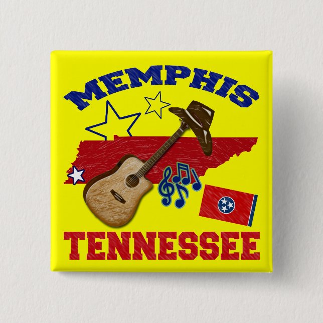 Memphis, Tennessee 15 Cm Square Badge (Front)