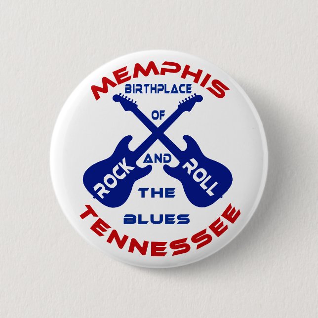 Memphis, Tennessee 6 Cm Round Badge (Front)