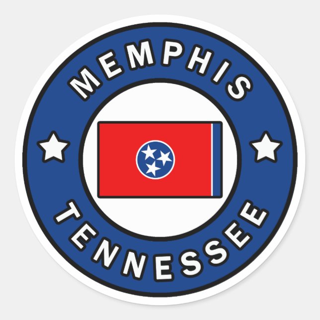 Memphis Tennessee Classic Round Sticker (Front)
