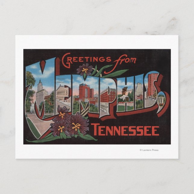 Memphis, Tennessee - Large Letter Scenes Postcard (Front)