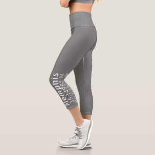 Memphis Tennessee Longitude Latitude Capri Leggings