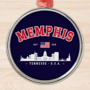 "Memphis Tennessee – Skyline City Metal Tree Decoration