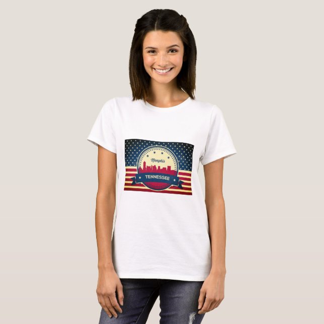 Memphis Tennessee Skyline T-Shirt (Front Full)