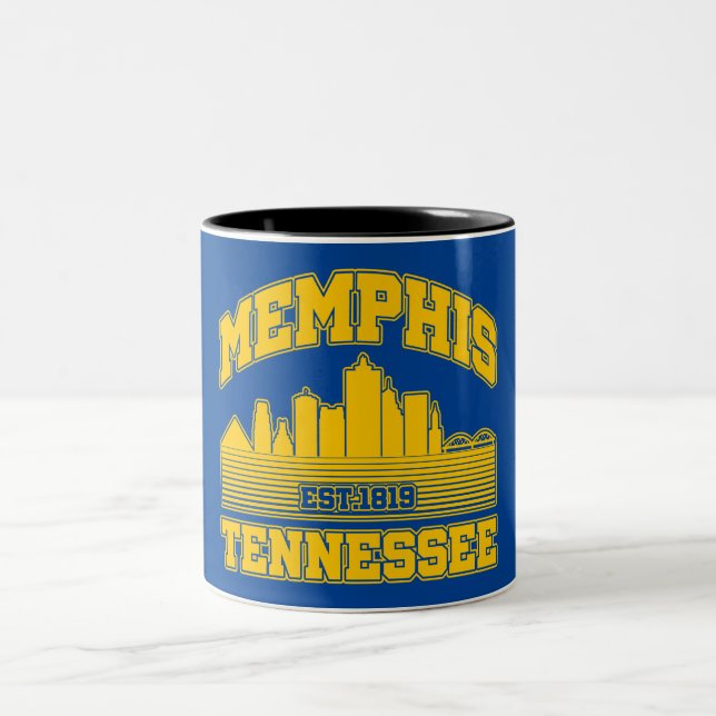 Memphis,Tennessee Two-Tone Coffee Mug (Center)